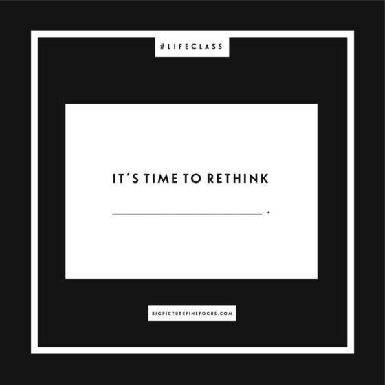 Welcome to fill-in-the-blank Friday! This week's #fitb is "It's time to rethink _______." Post your responses in the comment section or feel free to respond via Twitter or shoot me a message. Let's get the conversation going!