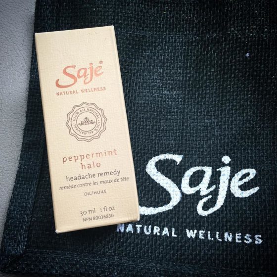 If you ever get headaches or migraines, I highly recommend picking up a bottle of Peppermint Halo from the amazing folks @sajewellness. It's 100% natural made from essential oils and feels like someone is giving you a head massage. It's also great if you have tension in your neck and shoulders. It's a must have at our house and after trying it, it might become a staple at yours too. And for today only, all Saje products are 20% off online or in-store. Check 'em out!