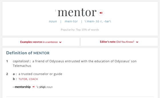 definition of mentor